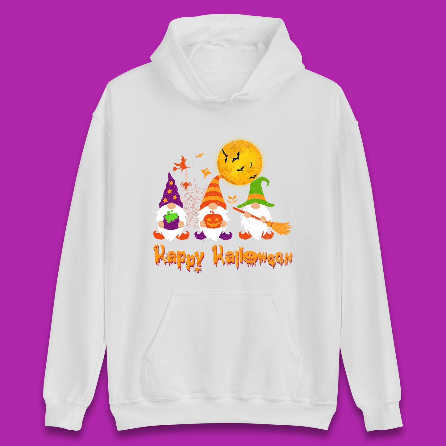 Happy Halloween Gnomies Spooky Witch Gnomes Scary Gnome Lover Unisex Hoodie
