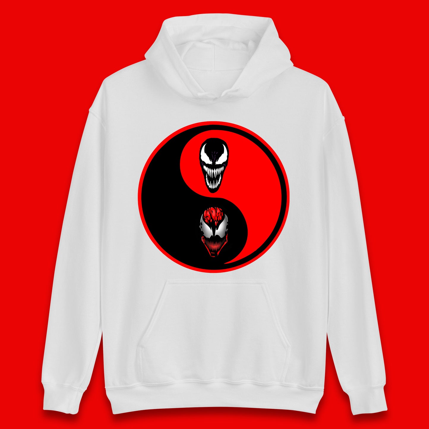 Marvel Comics Carnage And Venom Fictional Movie Character Anime Yin Yang Spoof Unisex Hoodie