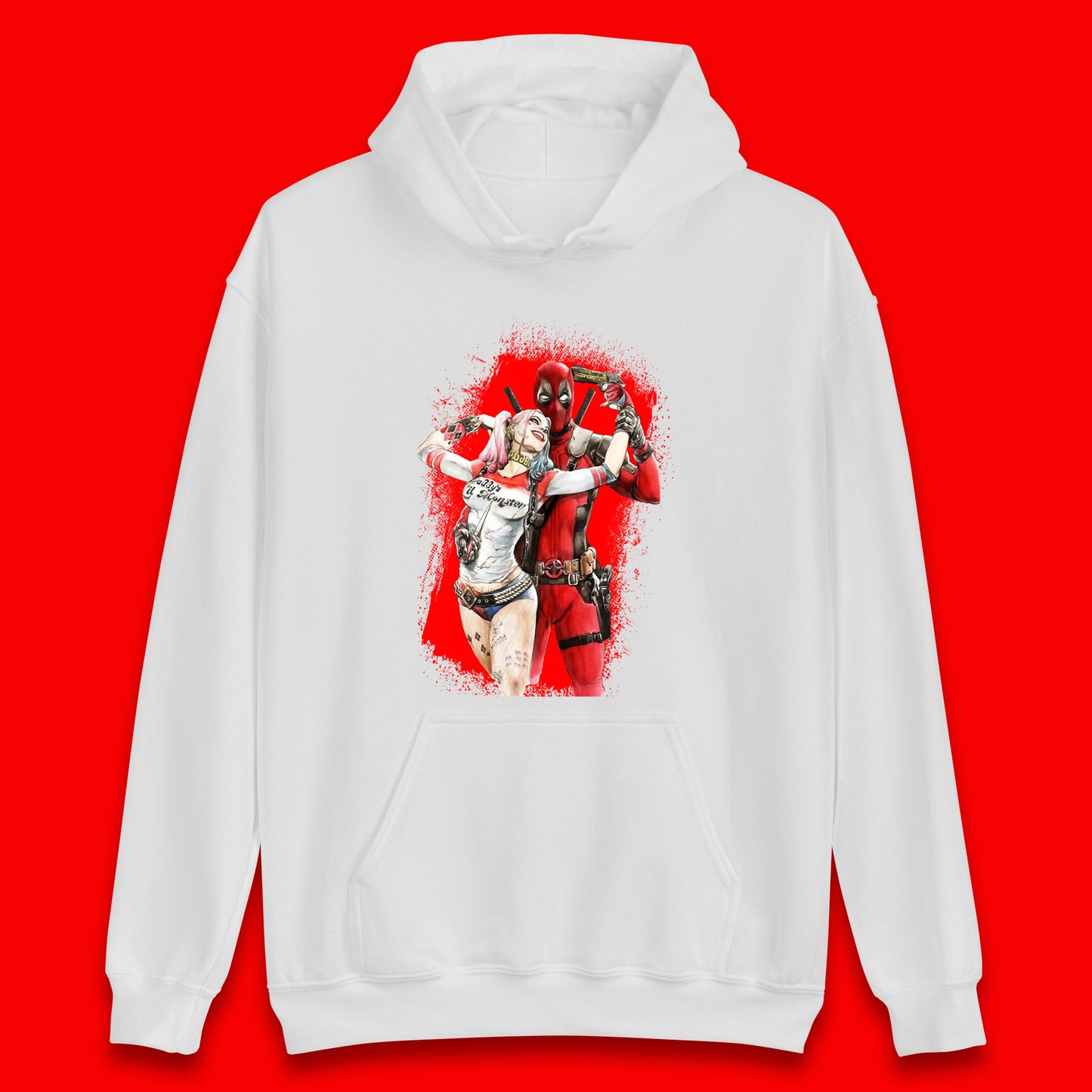 Hot DC Anime Suicide Squad Harley Quinn Deadpool Fanfiction Poster Funny Superheroes DC Comics Deadpool E Quinn Unisex Hoodie