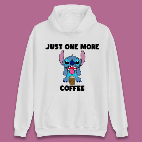 Just One More Coffee Disney Stitch Drink Coffee Disneyworld Lilo & Stitch Lovers Unisex Hoodie