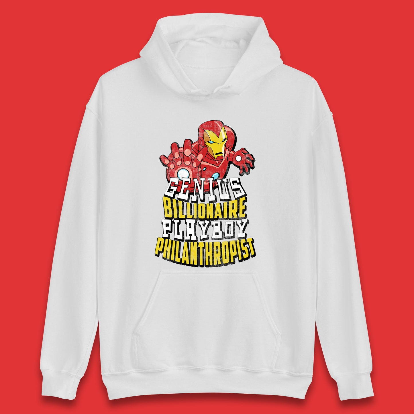 Tony Stark Quote Genius Billionaire Playboy Philanthropist Marvel Avenger Iron Man Superhero Movie Character Unisex Hoodie