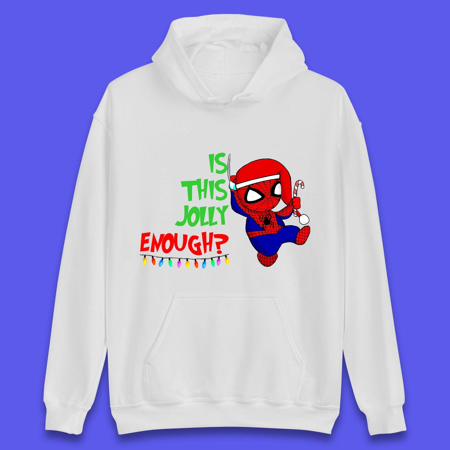 Jolly Enough Spiderman Christmas Unisex Hoodie
