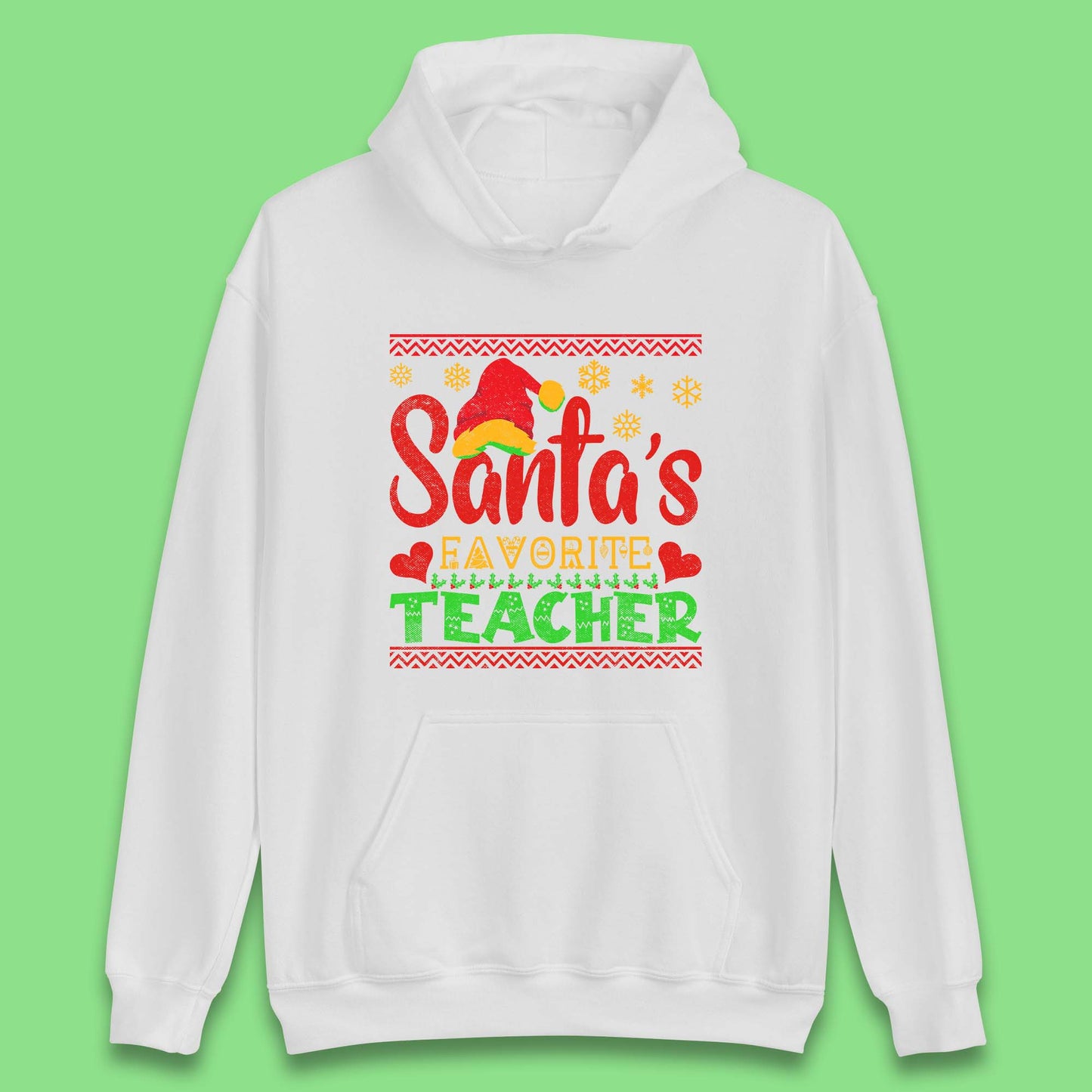 christmas santas favorite teacher hoodie