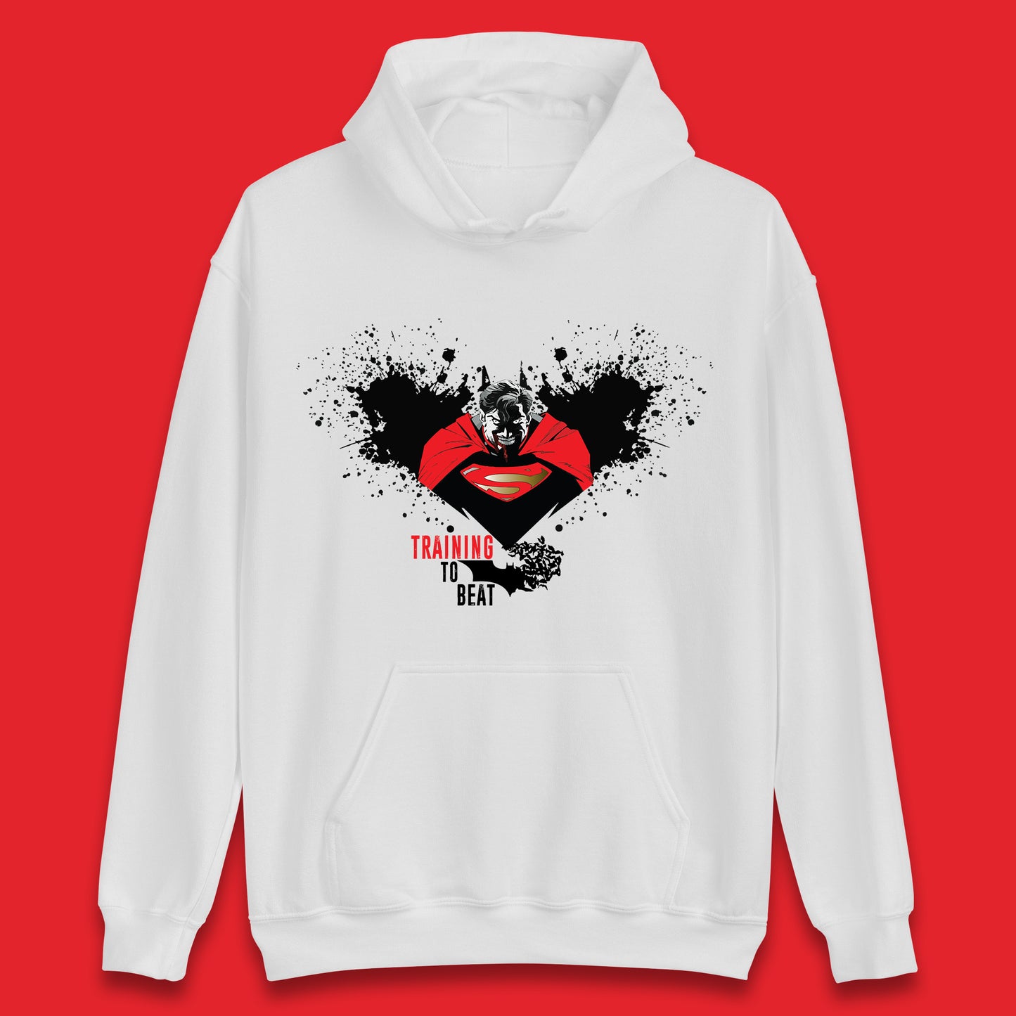Superheros DC Comics Action Adventure Movie Character Superman And Batman Training To Beat Batman Superman Logo Unisex Hoodie