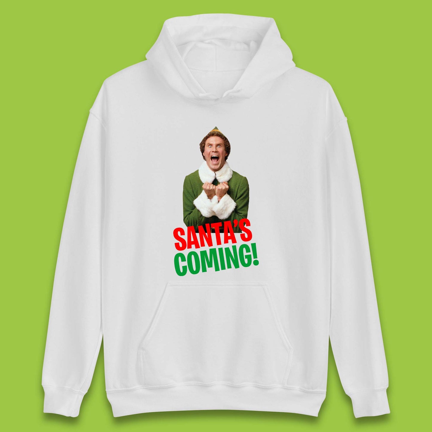 Elf Santa's Coming Christmas Unisex Hoodie