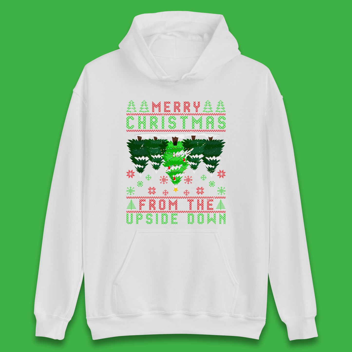 merry christmas from the upside down tree hoodie