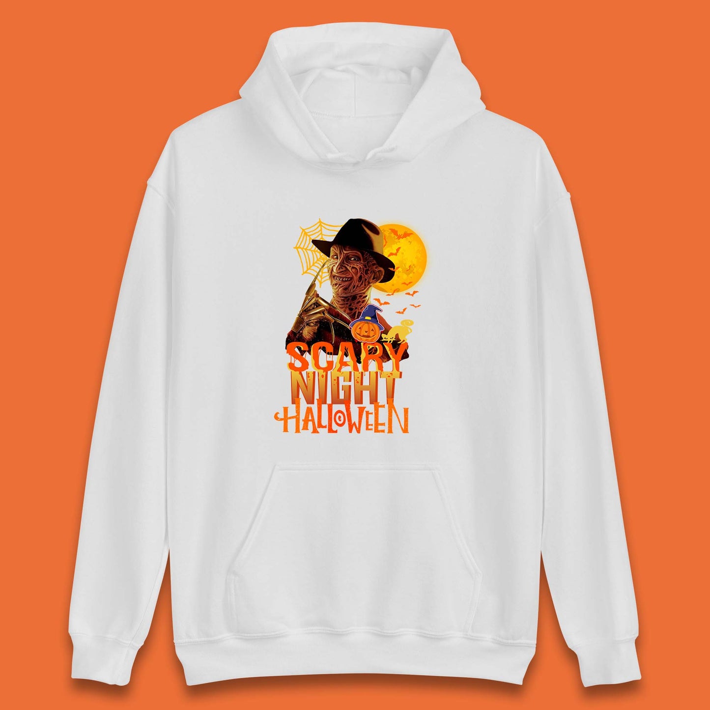 Scary Night Halloween Freddy Krueger Horror Movie Character Spooky Season Unisex Hoodie