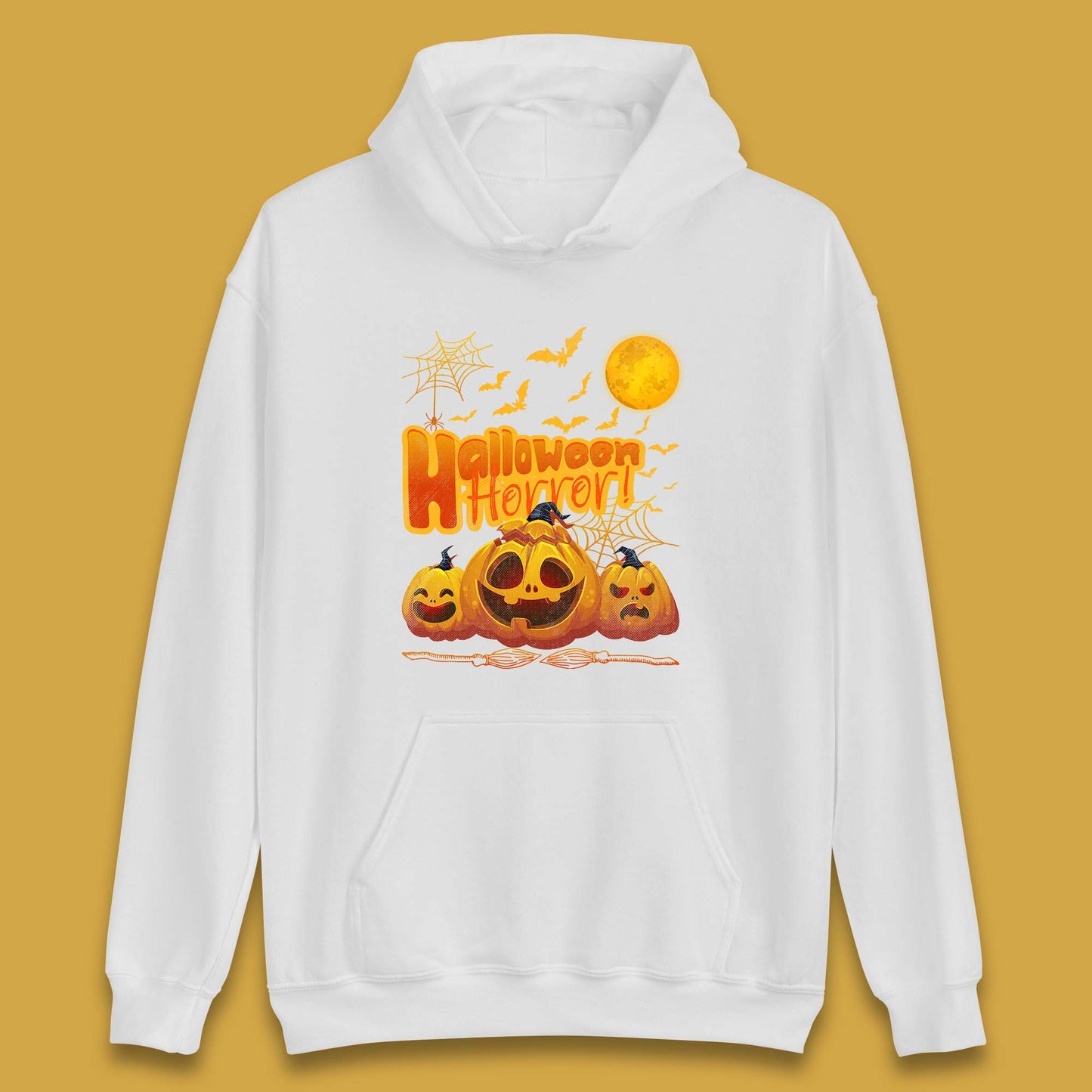 Happy Halloween Jack-o-lantern Horror Scary Monster Pumpkins Unisex Hoodie