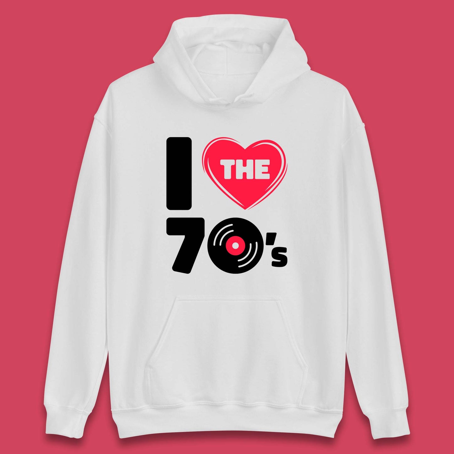 I Love The 70's Vintage Retro Classic Old School Country Music 70s Party Unisex Hoodie