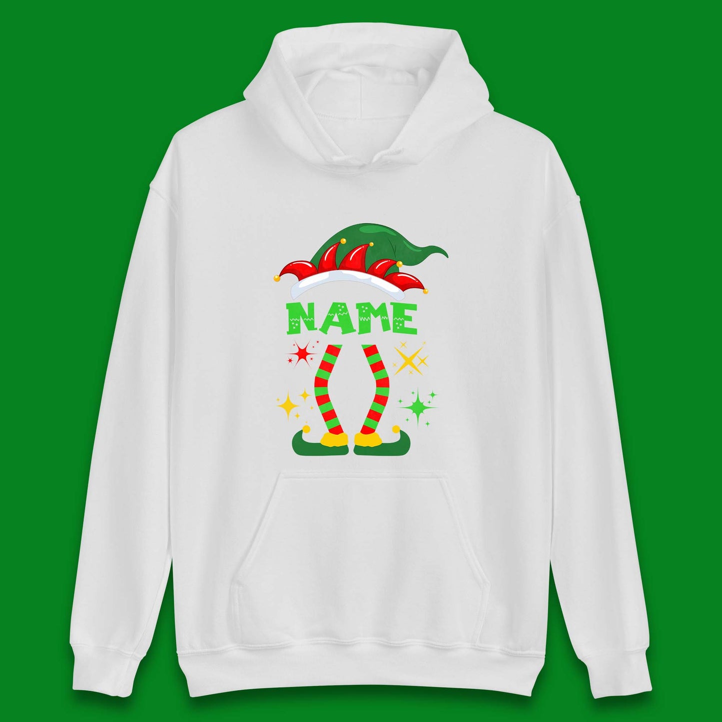 Personalised Elf Christmas Unisex Hoodie