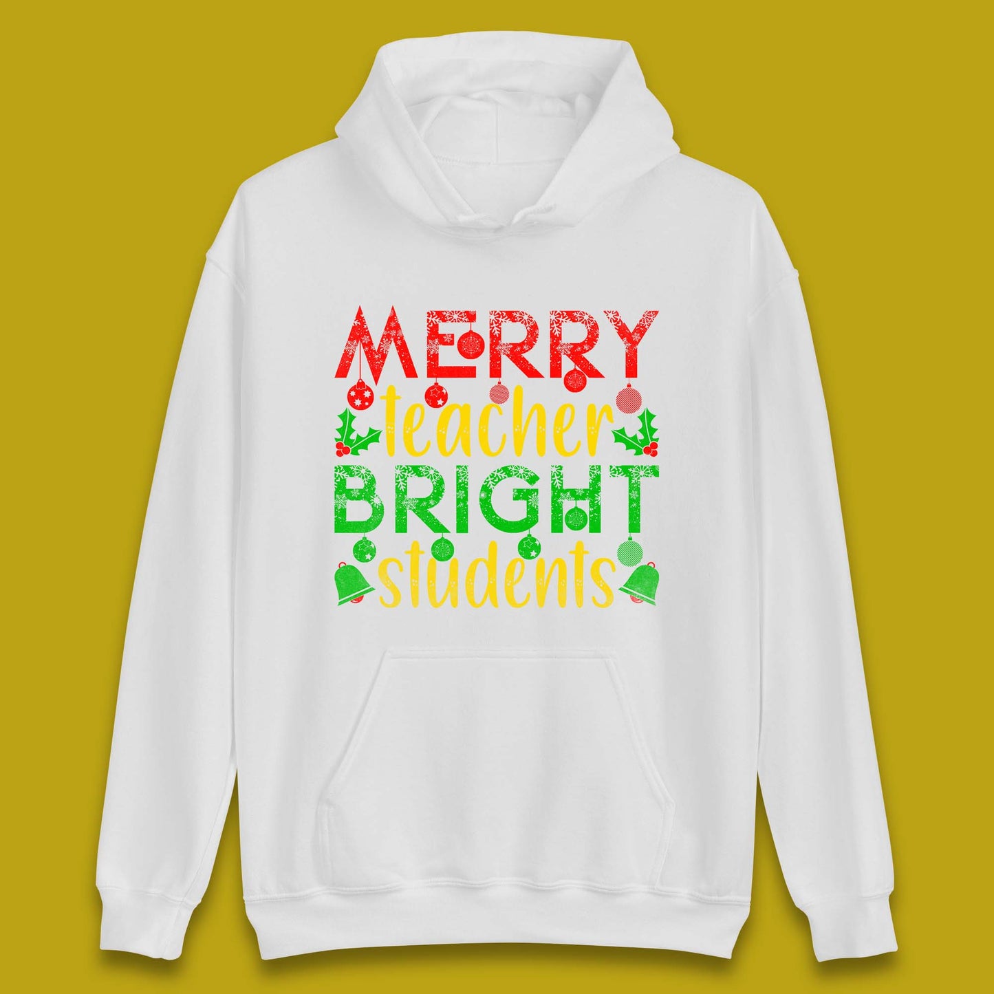 merry teacher bright students christmas hoodie