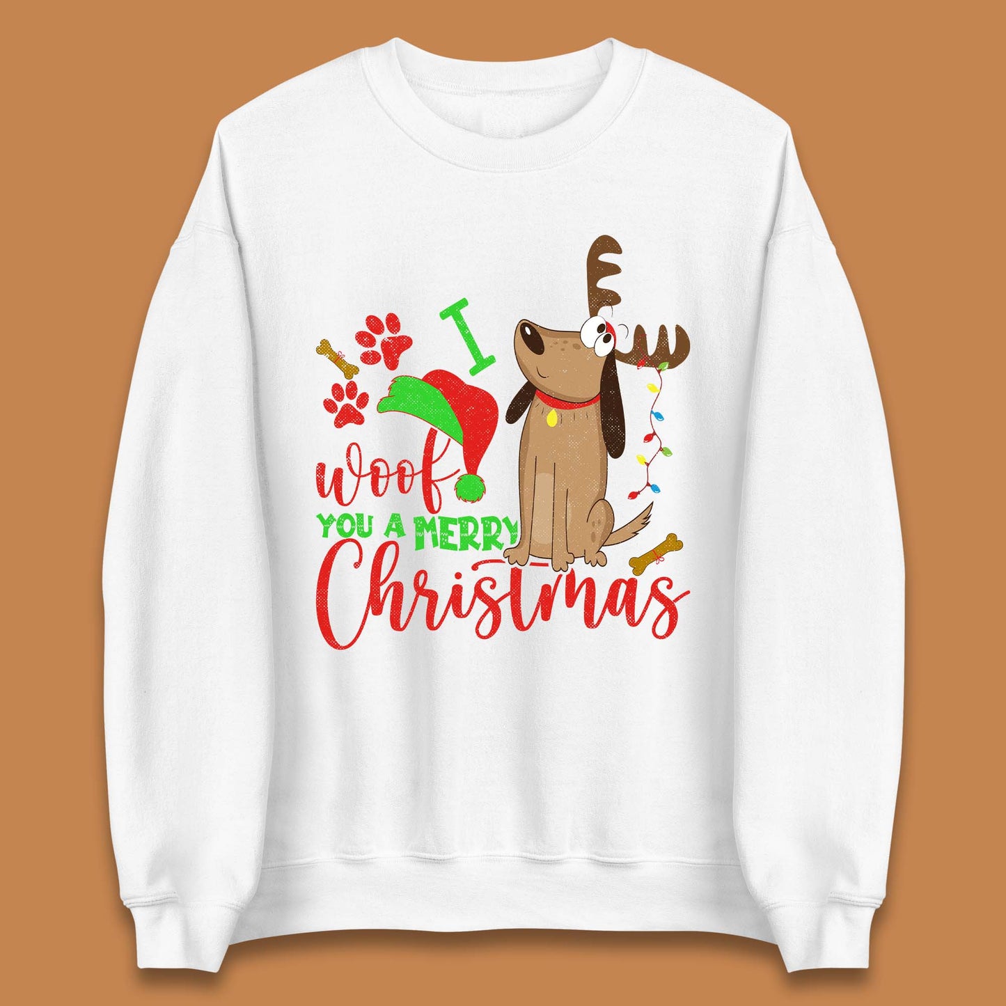 I Woof You A Merry Christmas Unisex Sweatshirt