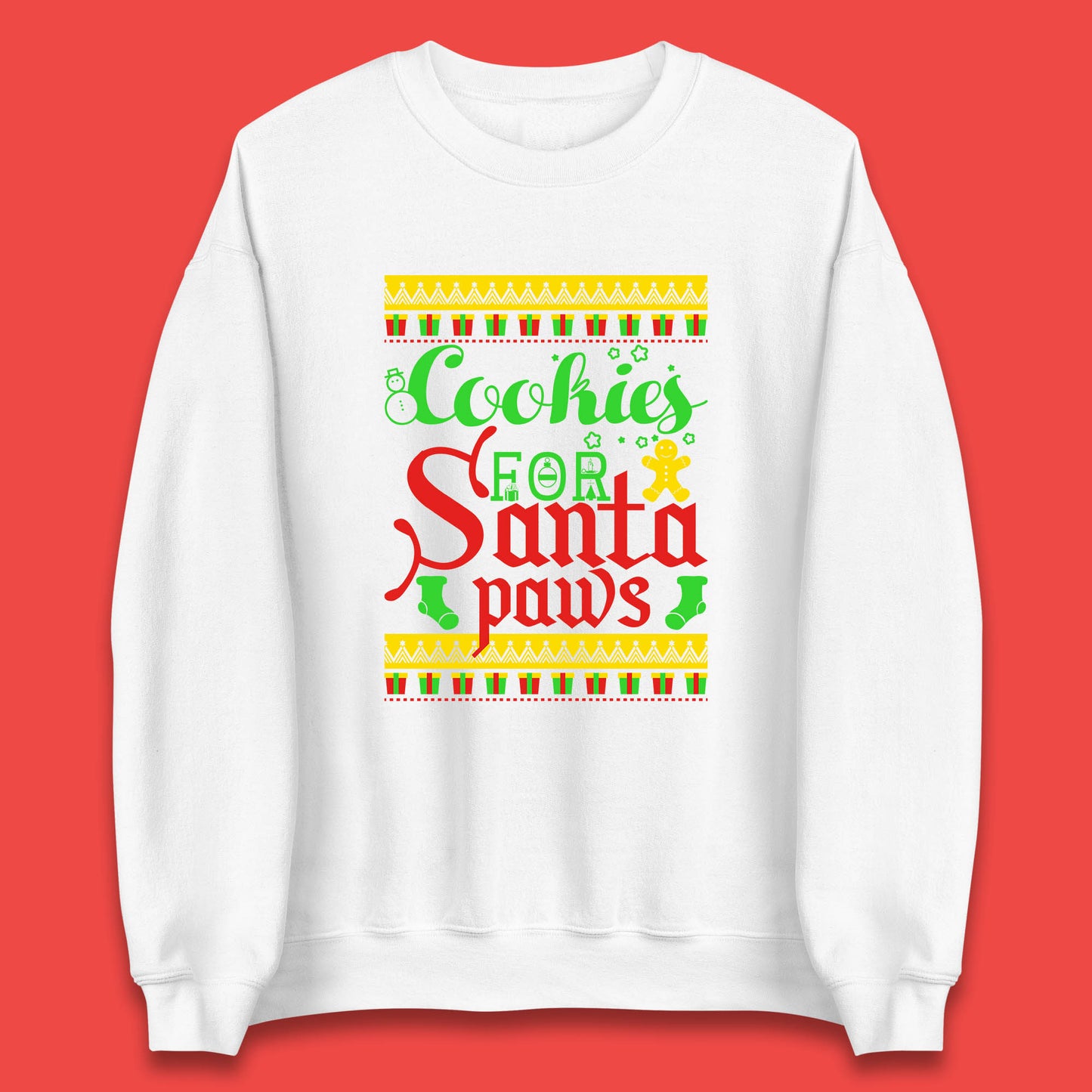 christmas cookies for santa paws sweatshirt