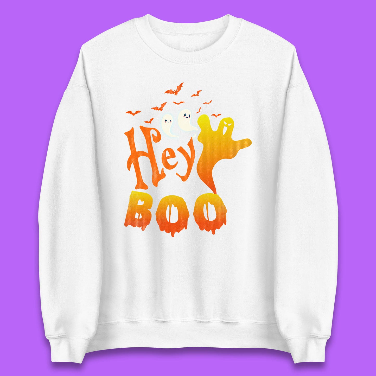 Whispers in the Moonlit Night Hey Boo Horror Scary Costume Halloween Boo Wear Unisex Sweatshirt
