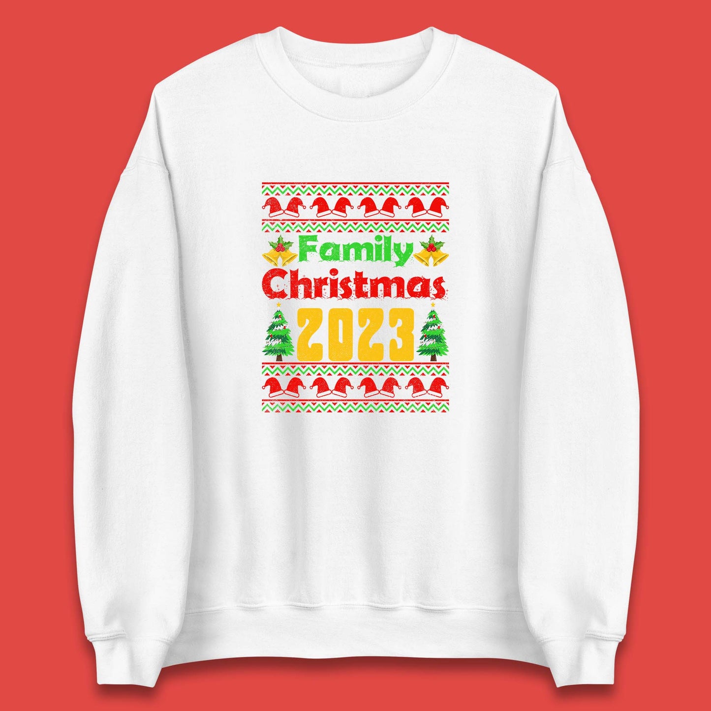 Family Christmas 2023 Holiday Winter Festive Christmas Trees Xmas Season Unisex Sweatshirt