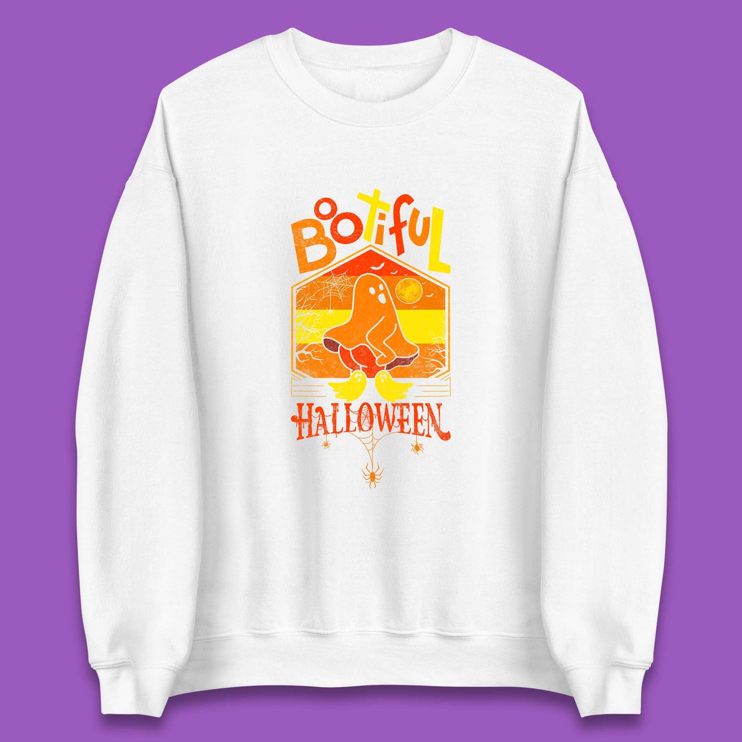 Bootiful Halloween Funny Ghost Big Butt Thick Halloween Ghost Booty Funny Humor Offensive Unisex Sweatshirt
