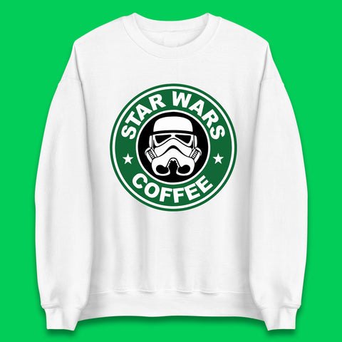Star Wars Coffee Stormtrooper Sci-fi Action Adventure Movie Character Starbucks Coffee Spoof Star Wars 46th Anniversary Unisex Sweatshirt