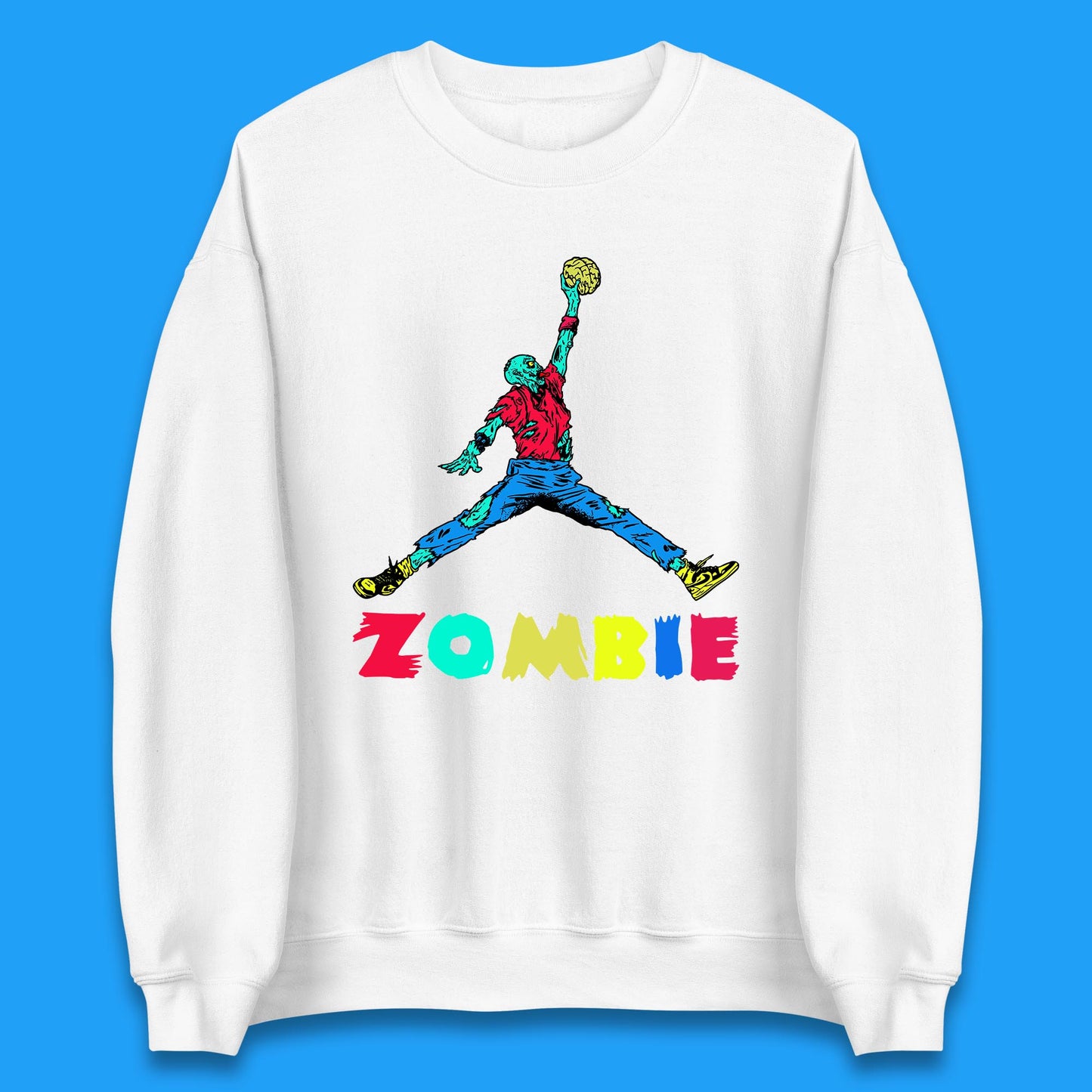 Air Zombie Jumpman Halloween Zombie Parody Funny Humor Unisex Sweatshirt