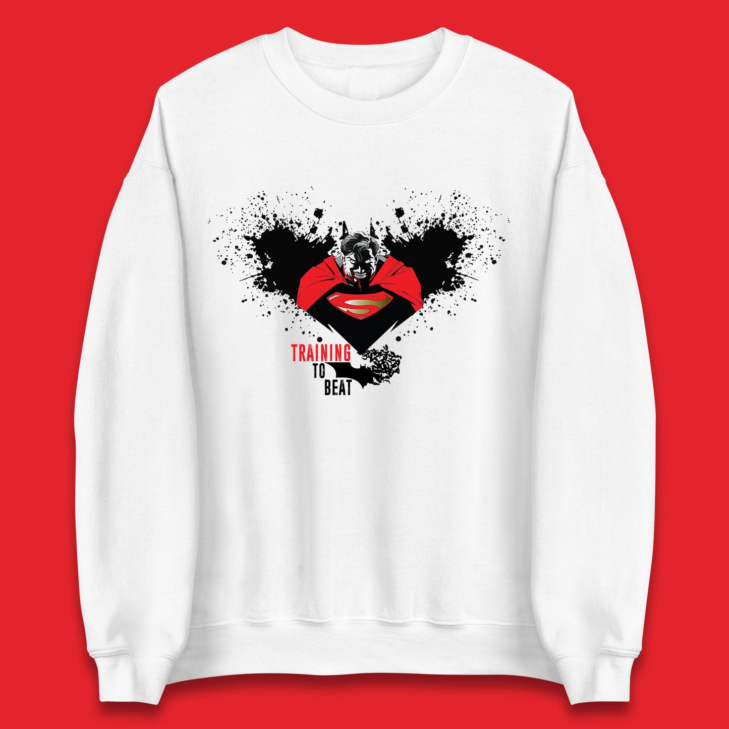 Superheros DC Comics Action Adventure Movie Character Superman And Batman Training To Beat Batman Superman Logo Unisex Sweatshirt
