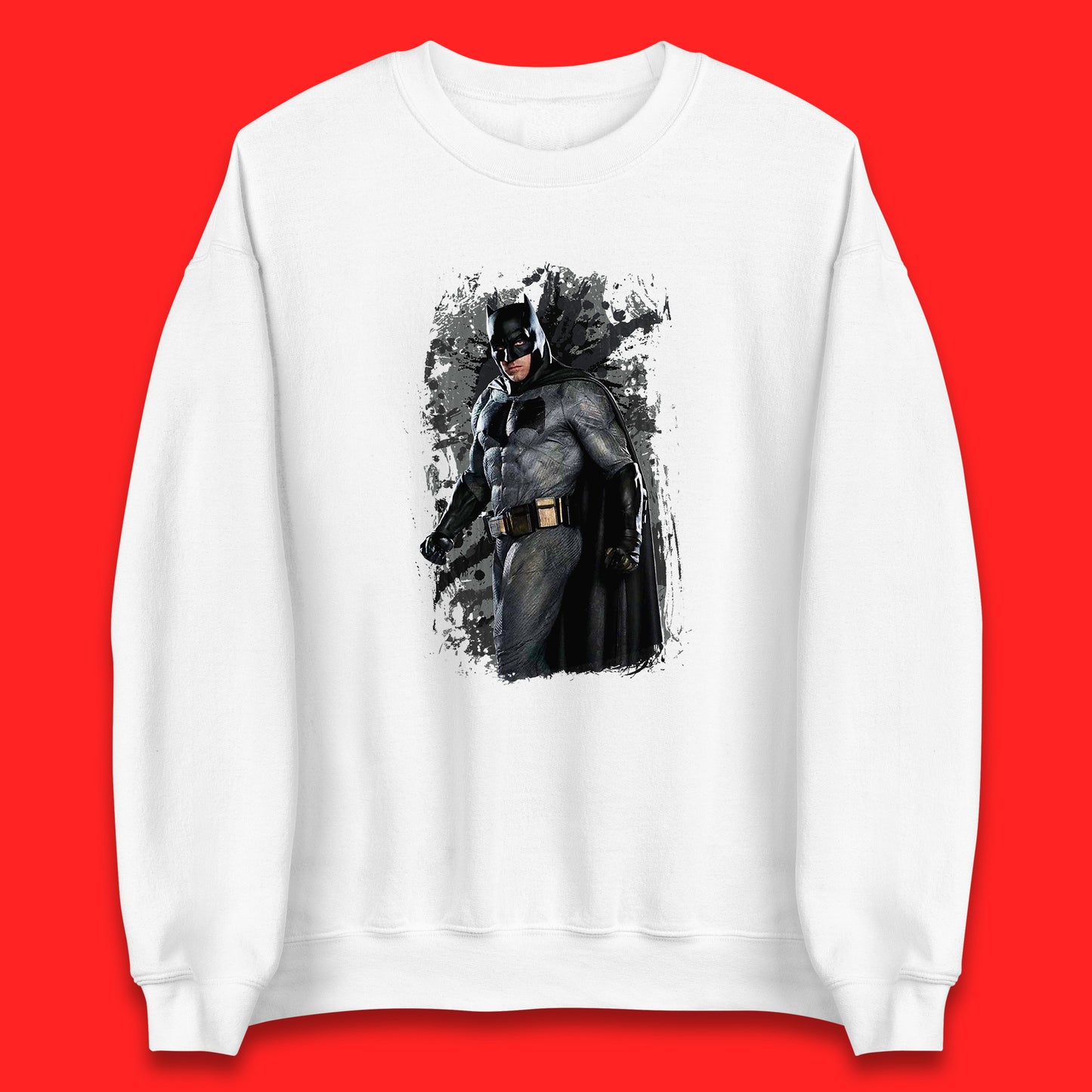 DC Comics Batman Superhero Movie Character Batman Emblem Costume Grunge Affect Unisex Sweatshirt
