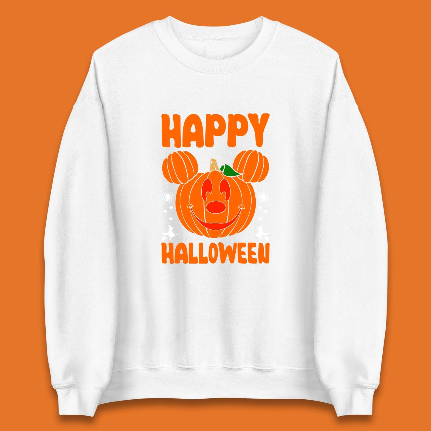 Happy Halloween Disney Mickey Mouse Jack-o-lantern Pumpkin Face Horror Scary Disney Trip Unisex Sweatshirt