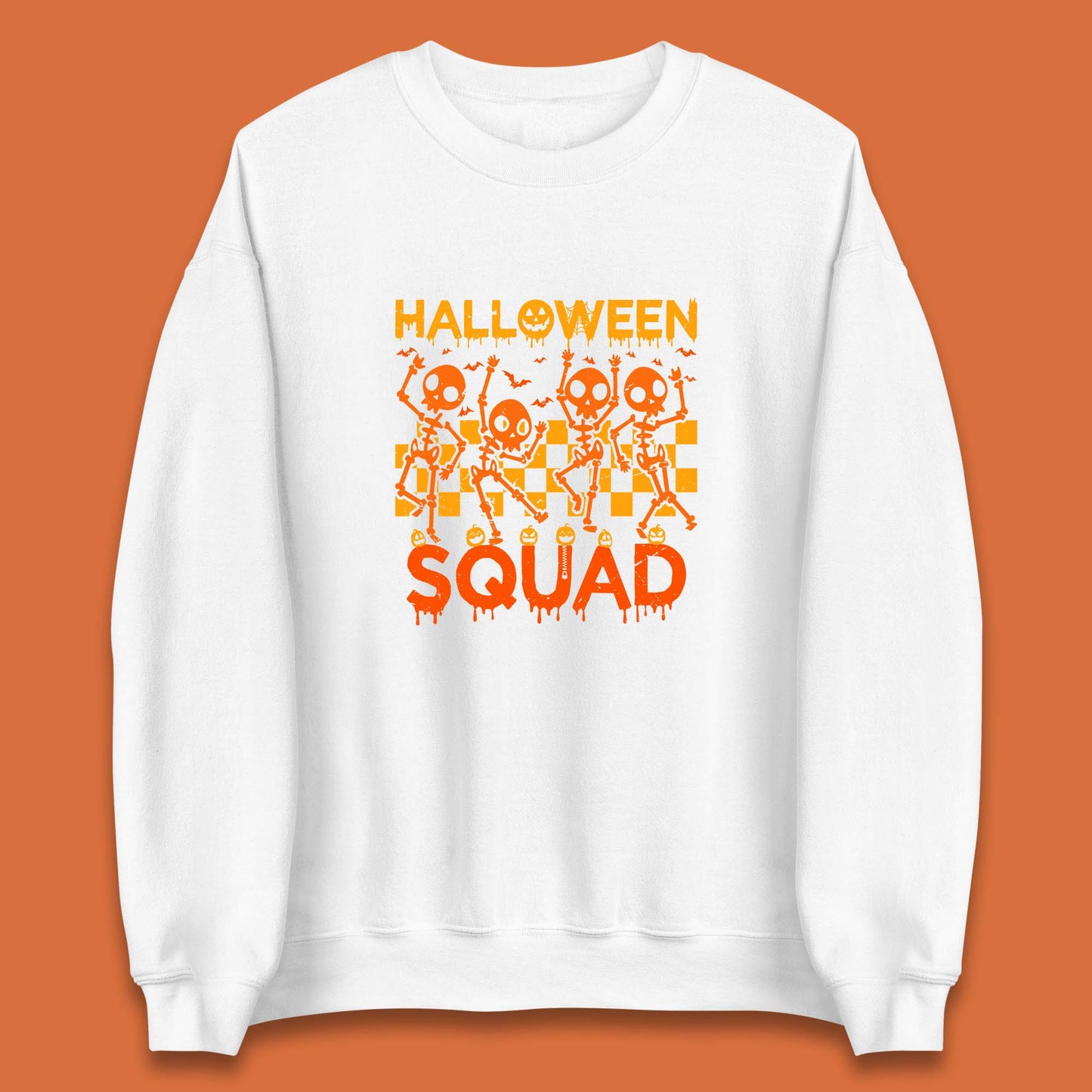 Halloween Squad Dancing Skeletons Squad Goals Dancing Halloween Skull Unisex Sweatshirt