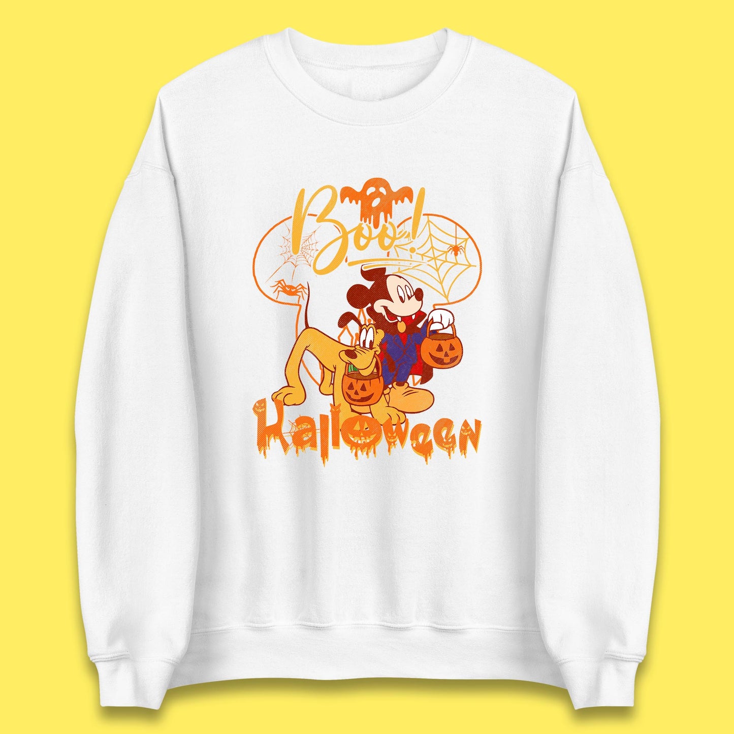 Boo Halloween Mickey Mouse And Pluto Friends Disney Halloween Disneyland Trip Unisex Sweatshirt