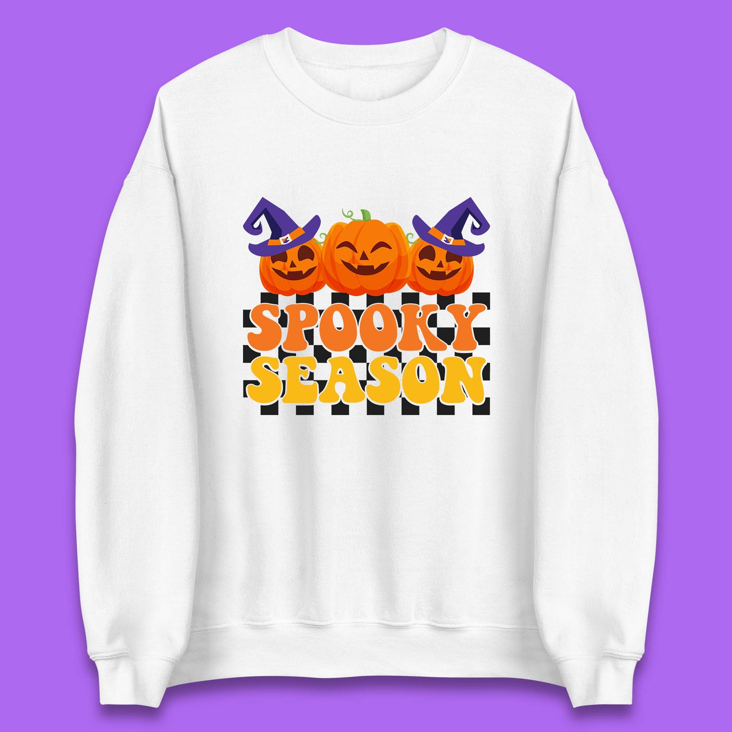 Spooky Season Halloween Jack-O-Lantern Pumpkins Spooky Vibes Unisex Sweatshirt