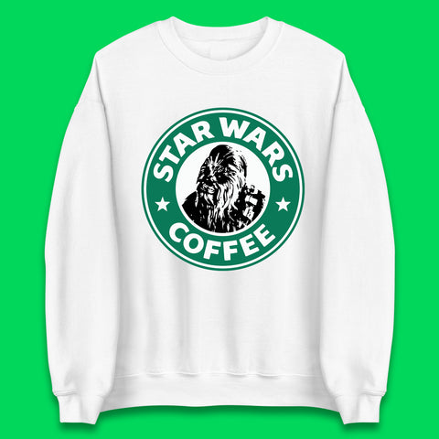 Chewbacca Star Wars Coffee Sci-fi Action Adventure Movie Character Starbucks Coffee Spoof 46th Anniversary Unisex Sweatshirt
