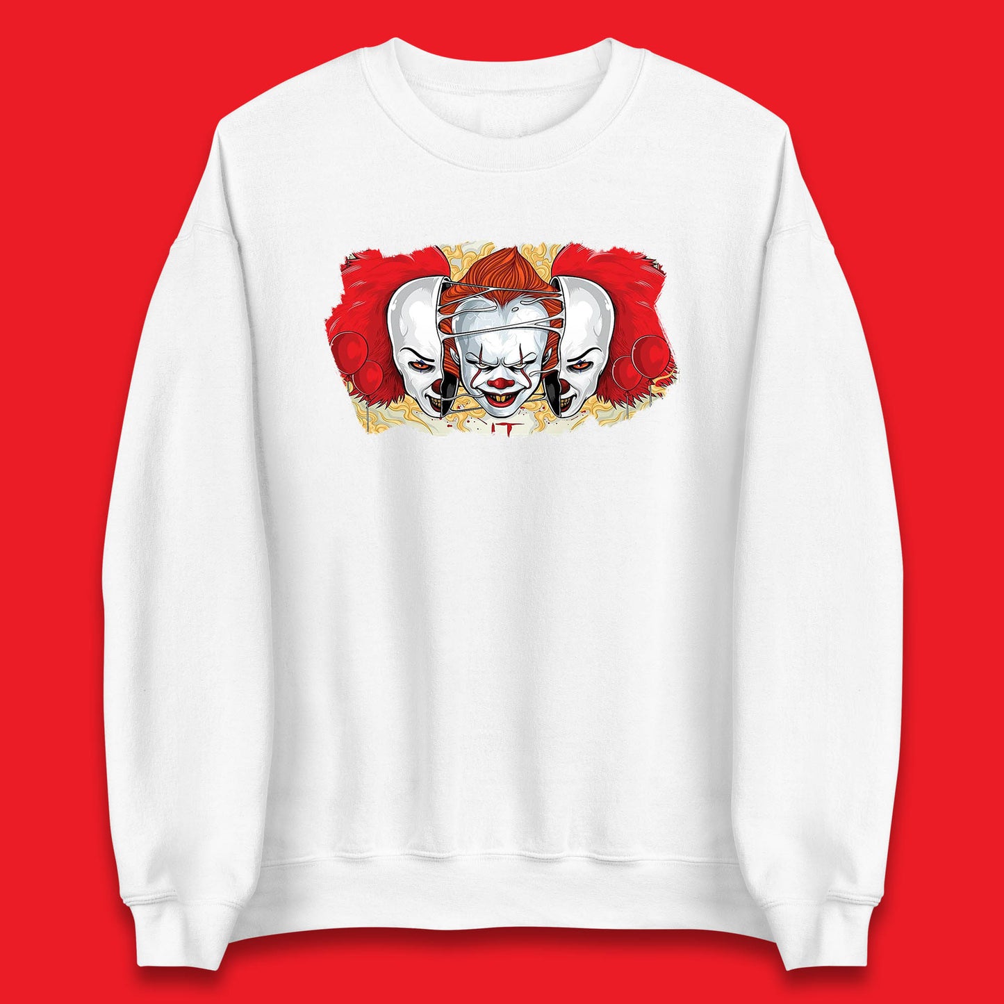 IT Pennywise Clown Halloween Horror Movie Character Evil Clown Costume Serial Killer Unisex Sweatshirt