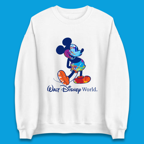 Walt Disnep World Mickey Mouse In Happy Mood Cartoon Character Disneyland Vacation Trip Disney World Unisex Sweatshirt