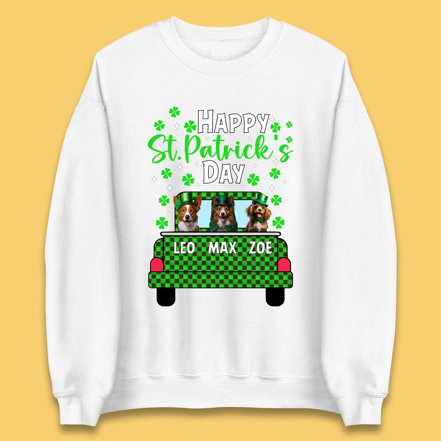Personalised Dog St. Patrick's Day Unisex Sweatshirt