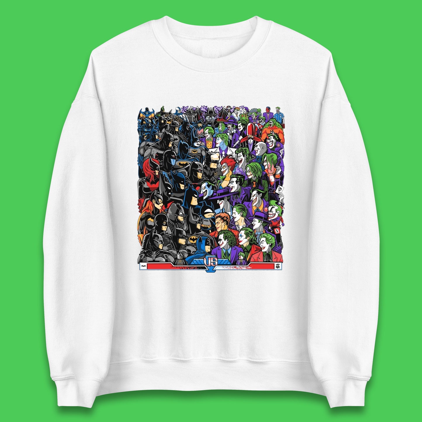 Bats VS Clowns DC Comics Batmans VS Joker Clowns Fighting Spoof Supervillain Comic Book Character Unisex Sweatshirt