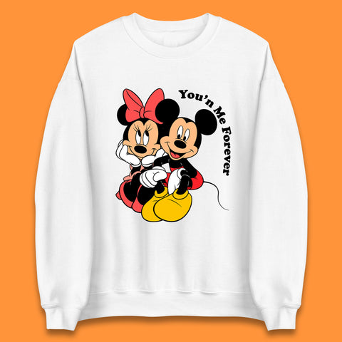 You'n Me Forever Disney Mickey & Minnie Mouse Disneyland Cartoon Characters Disney World Walt Disney Unisex Sweatshirt