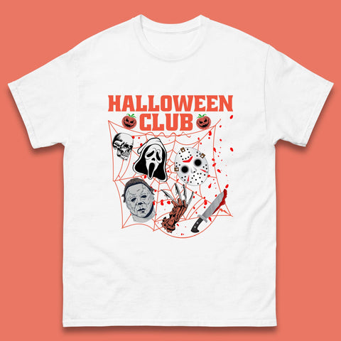 Halloween Club Horror Scary Friends Halloween Horror Movie Characters Mens Tee Top