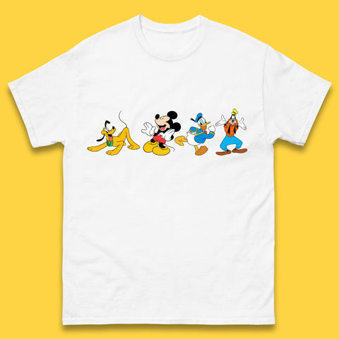 Mickey And Friends Mickey Mouse Daisy Duck Pluto Goofy Donald Duck Disney Group Disney Best Friends Mens Tee Top