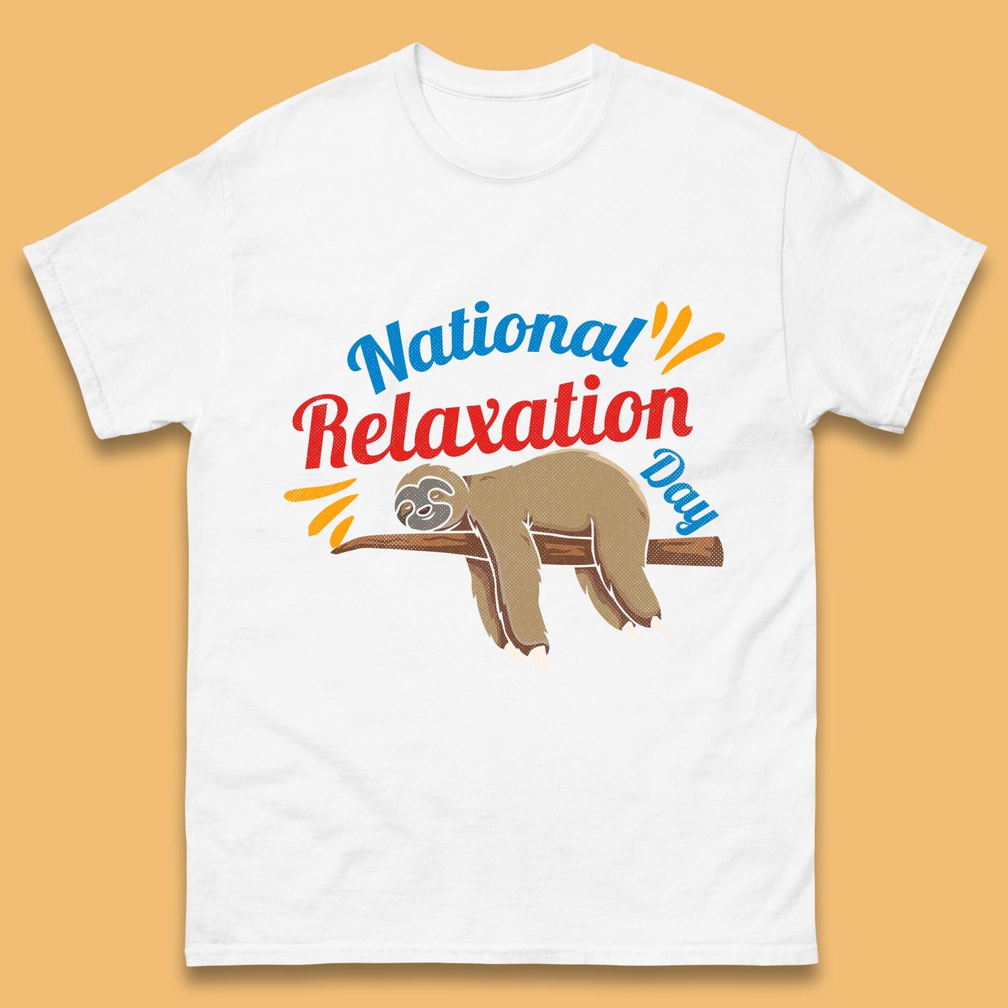 National Relaxation Day Sleeping Sloth Funny Sloth Nap Lazy Sloth Mens Tee Top