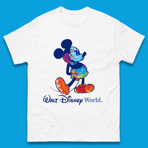 Walt Disnep World Mickey Mouse In Happy Mood Cartoon Character Disneyland Vacation Trip Disney World Mens Tee Top
