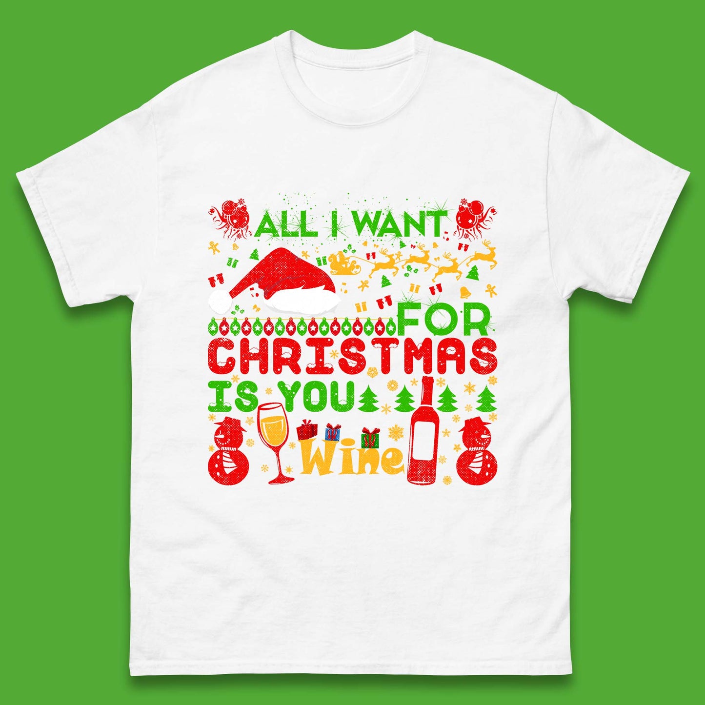 christmas wine t shirt