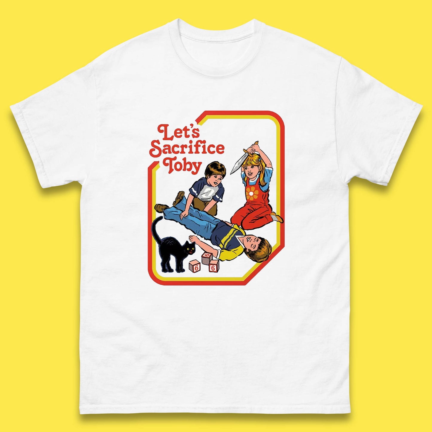 Let's Sacrifice Toby Creepy Incantation Halloween Funny Meme Dark Humor Mens Tee Top