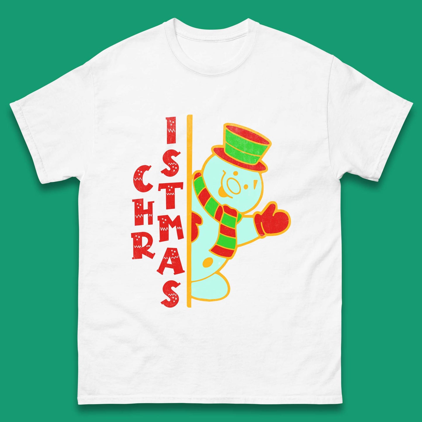 Christmas Snowman Mens T-Shirt