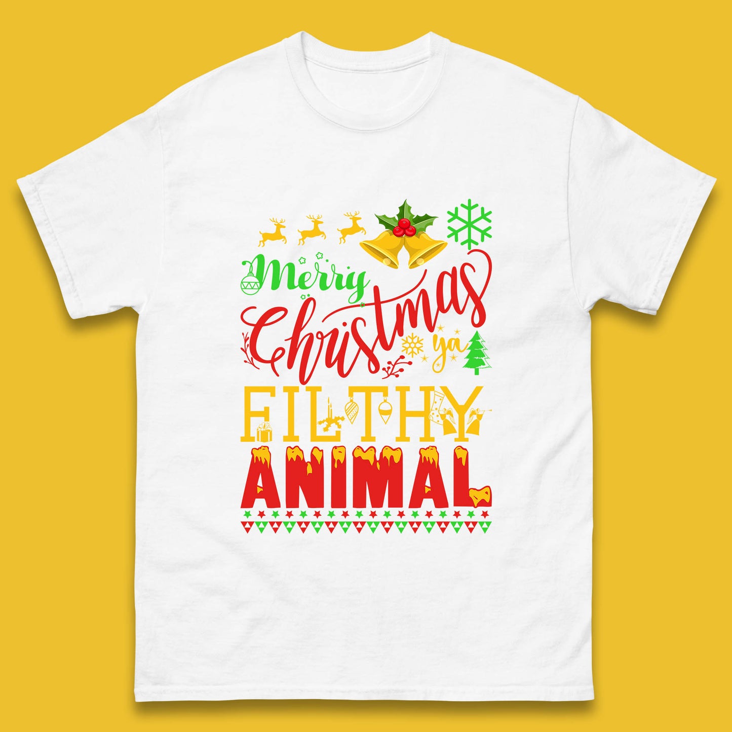 merry christmas ya filthy animal t shirt