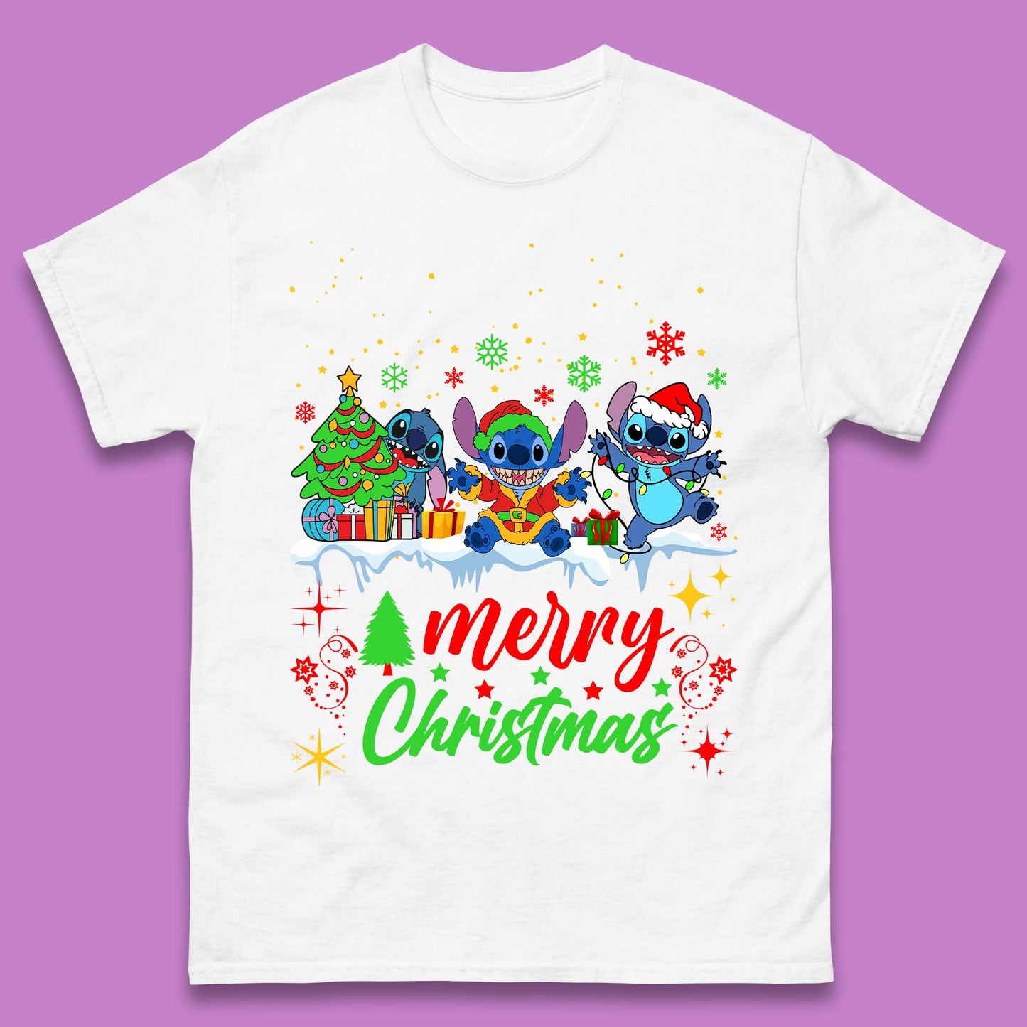 Stitch Squad Christmas Mens T-Shirt