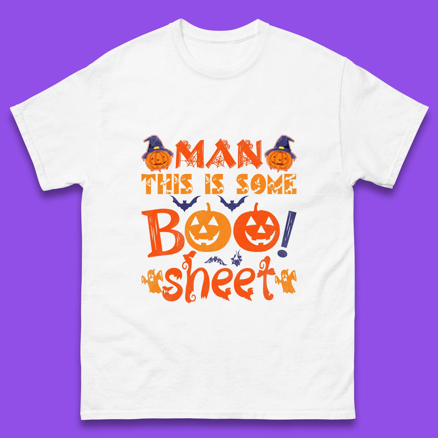 Man This Is Some Boo Sheet Funny Ghost Halloween Costume Mens Tee Top