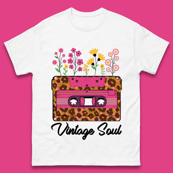 Vintage Soul Western Floral Cassette Tape Retro Wildflower Music Mixtape 80’s 90's Country Music Nostalgia Mens Tee Top