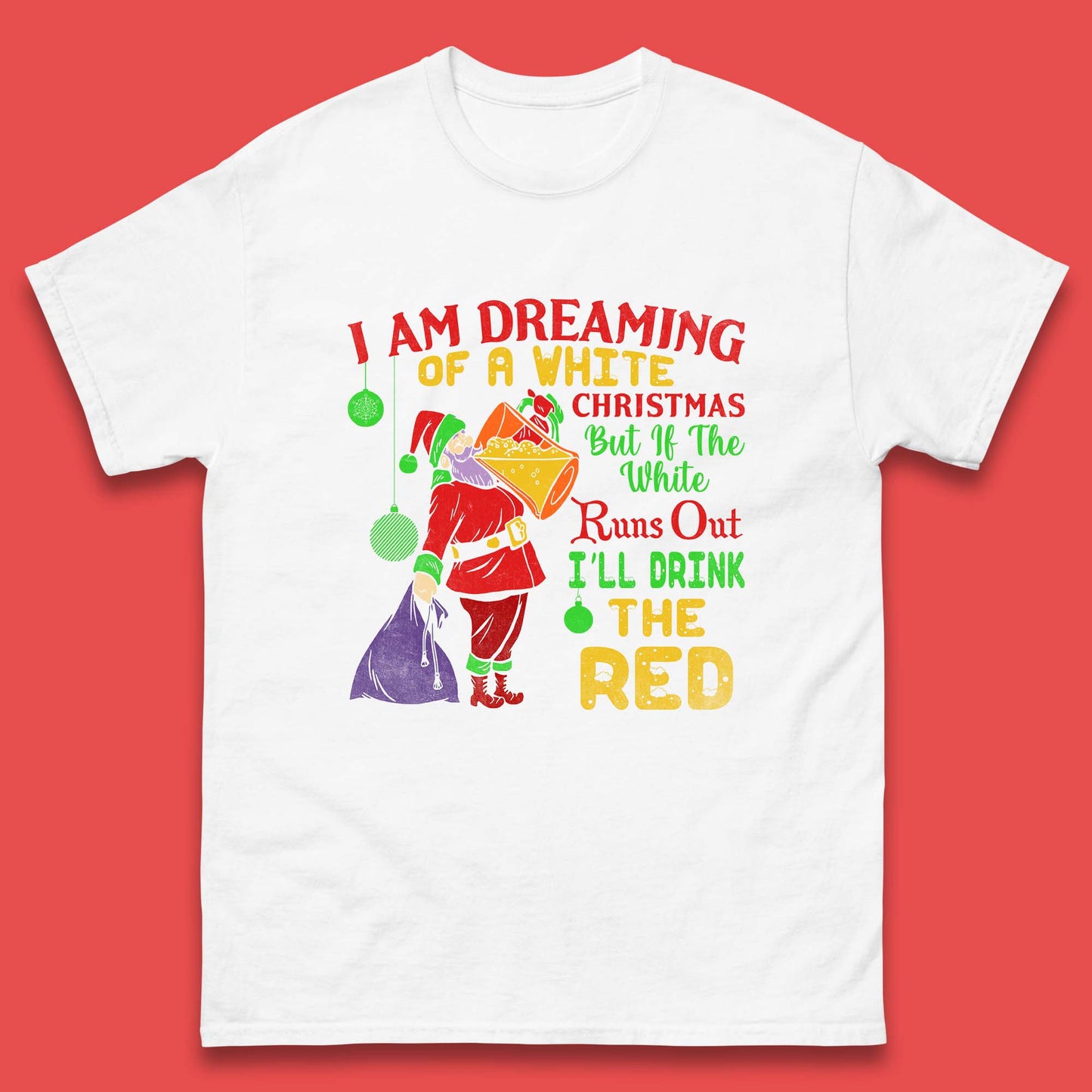 santa claus drinking t shirt