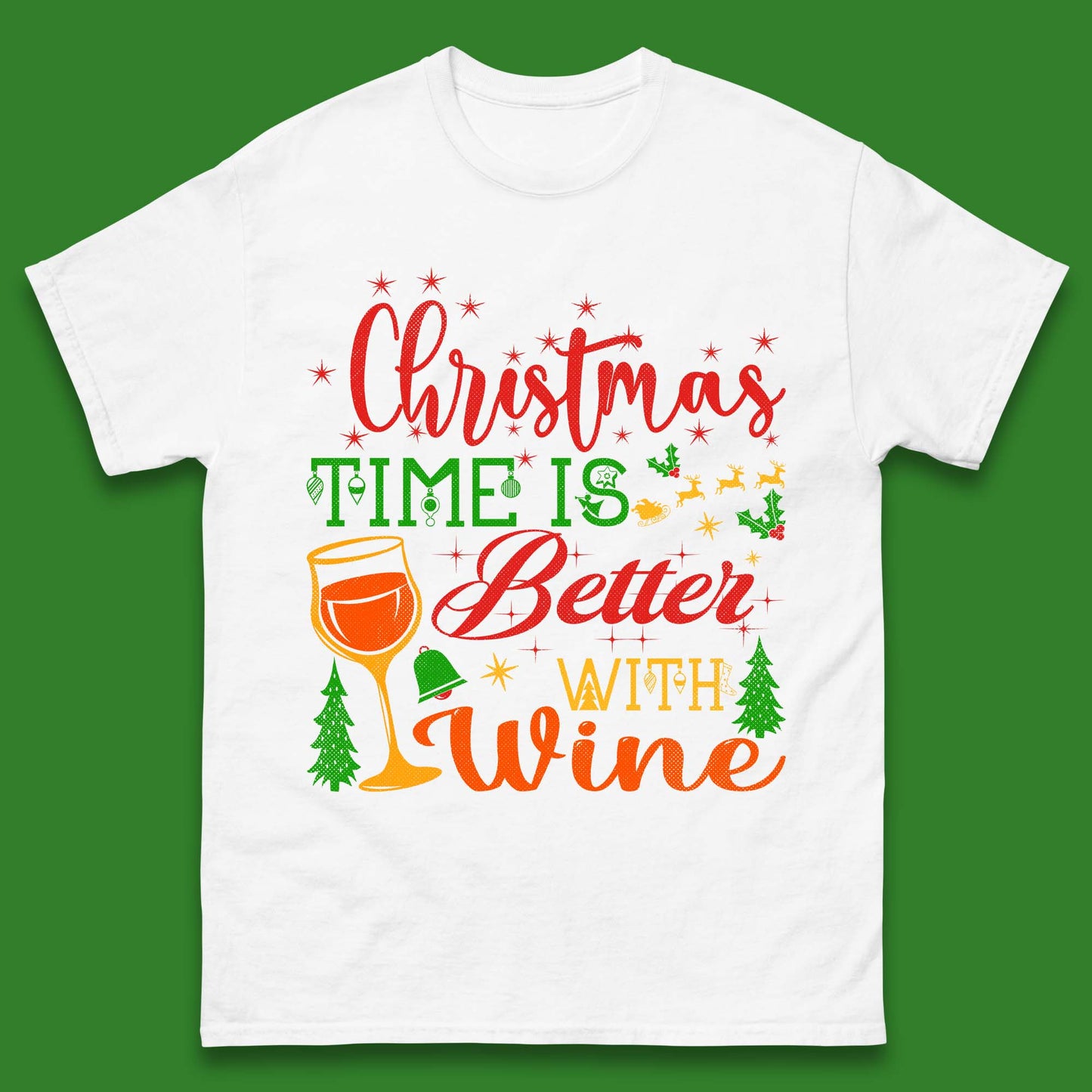Christmas Wine Mens T-Shirt