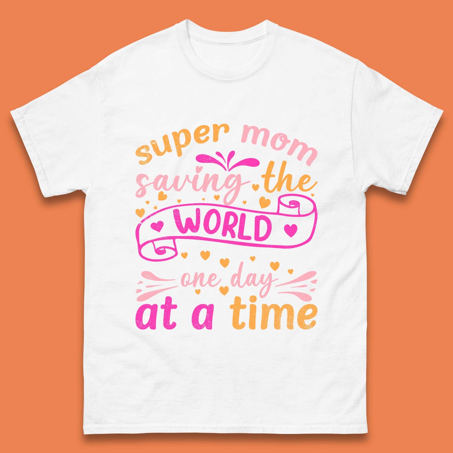Super Mom Saving The World Mens T-Shirt
