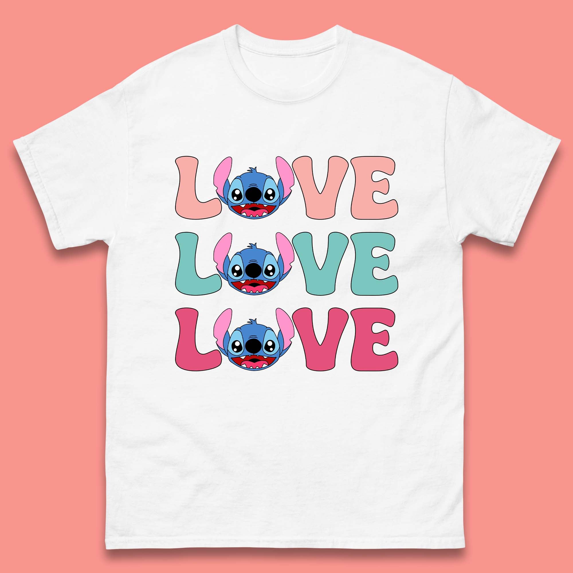Stitch Love Valentines Mens T-Shirt