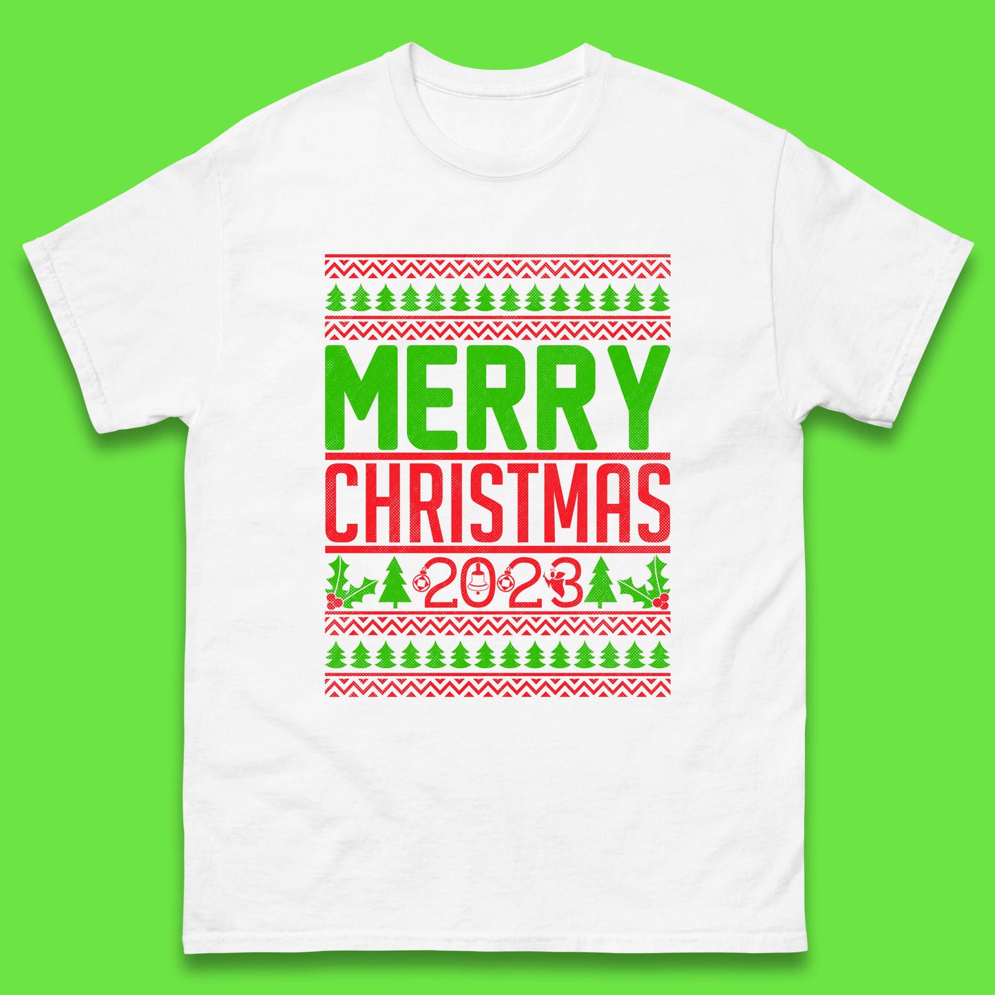 Merry Christmas 2023 Winter Holiday Festive Celebration Xmas Gift Mens Tee Top